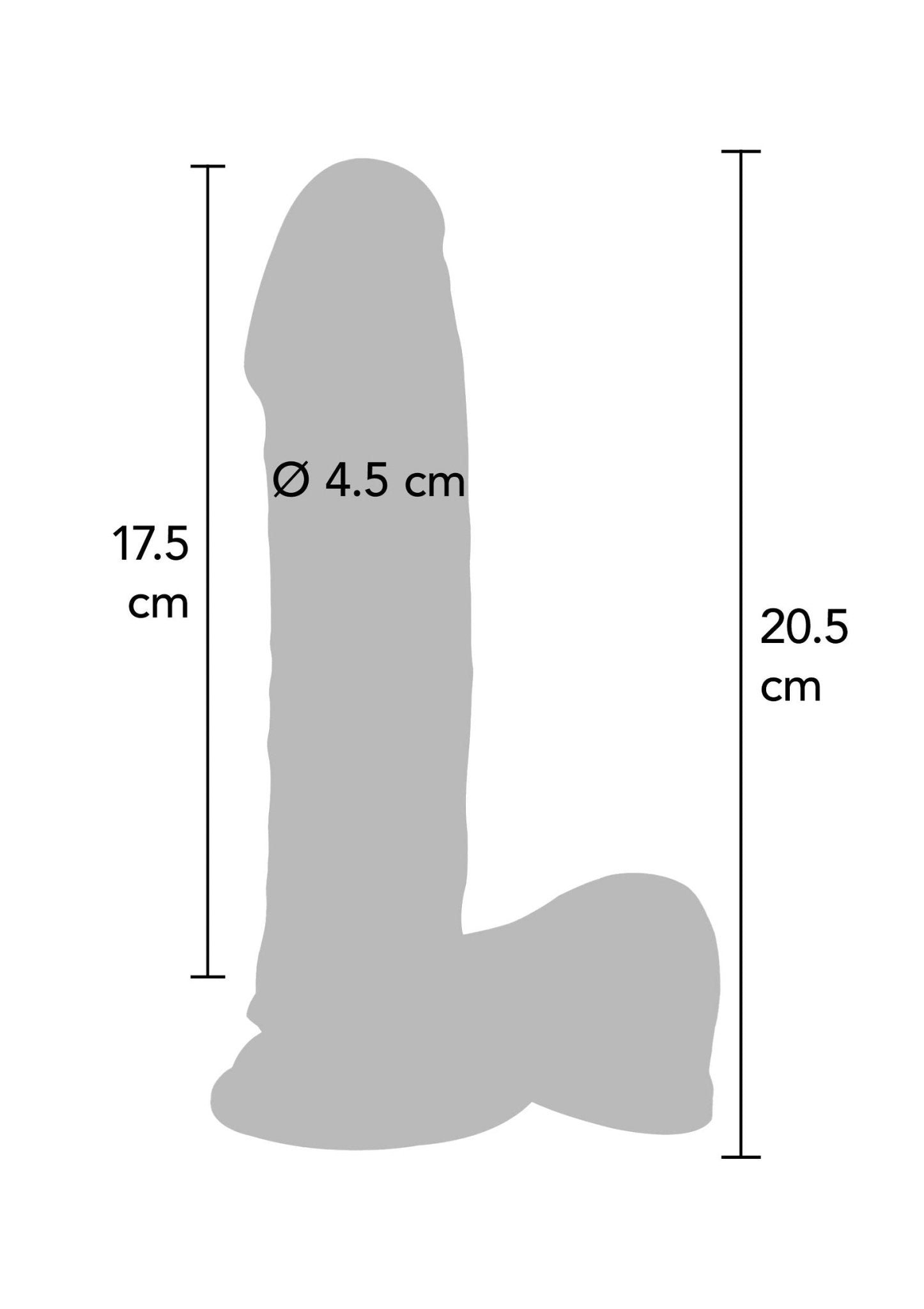 Dildo met dubbele dichtheid van TPE, (20CM) - Boldblisstoys