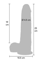 Dildo met voorhuid van siliconen, (23 CM) - Boldblisstoys