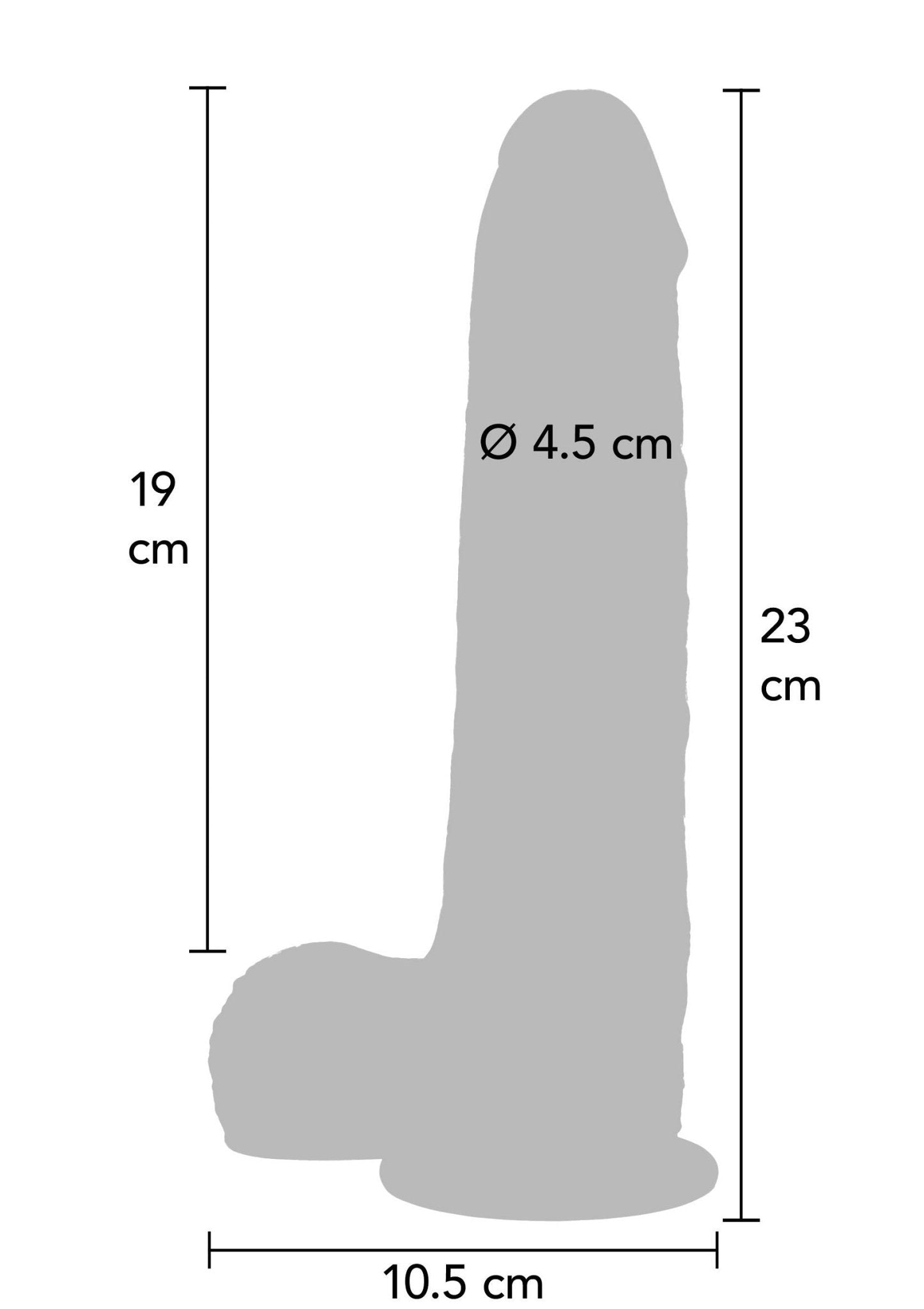 Dildo met voorhuid van siliconen, (23 CM) - Boldblisstoys