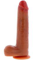 Dildo met voorhuid van siliconen, (23 CM) - Boldblisstoys