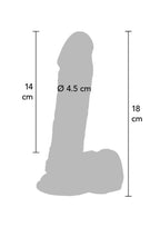 Dildo van PVC, (18CM) - Boldblisstoys