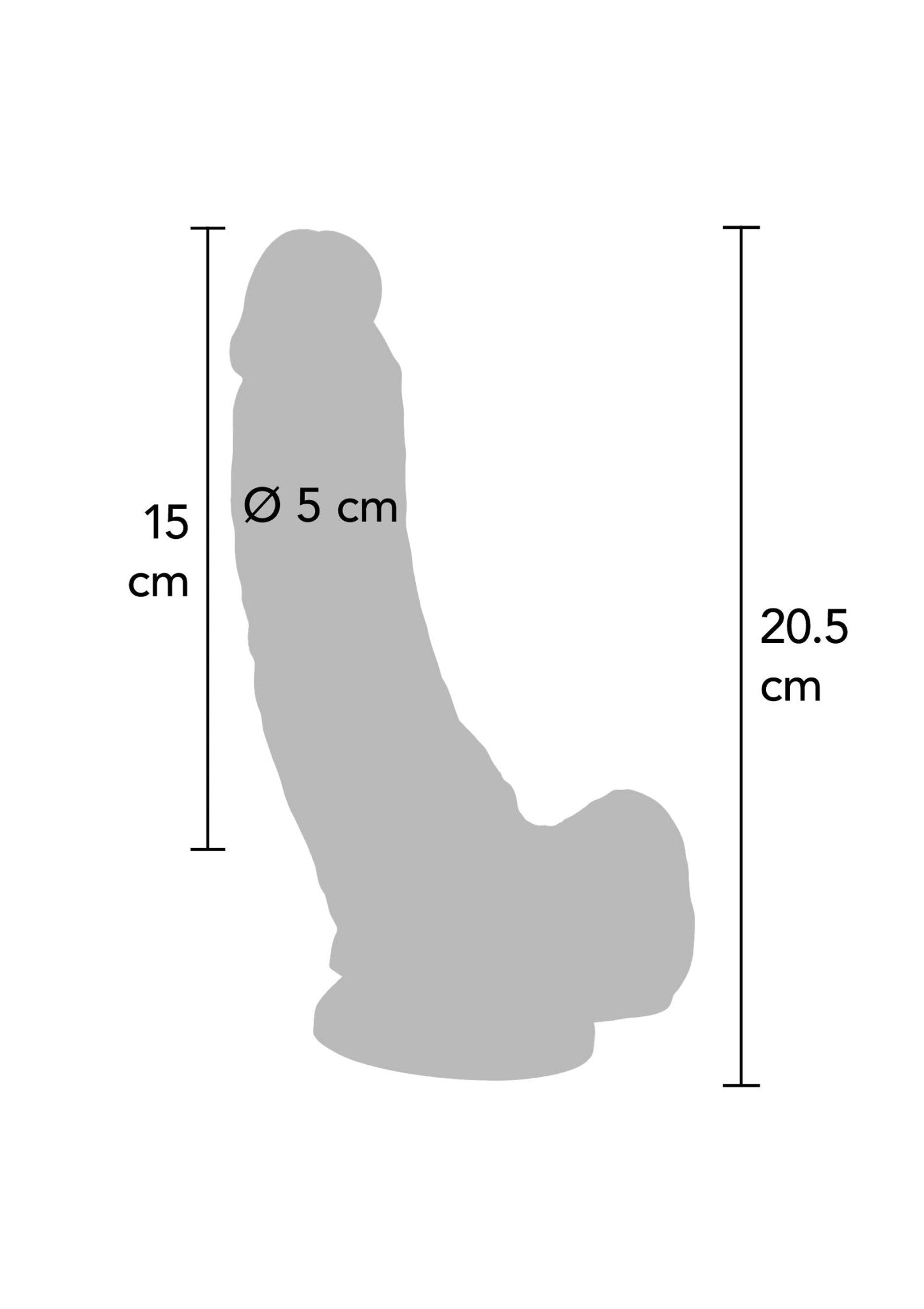 Dildo van PVC, (20,5CM) - Boldblisstoys