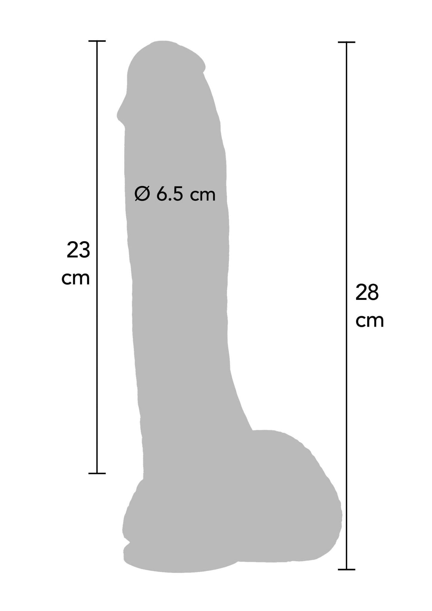 Extreem XXL Dildo van PVC, (28CM) - Boldblisstoys