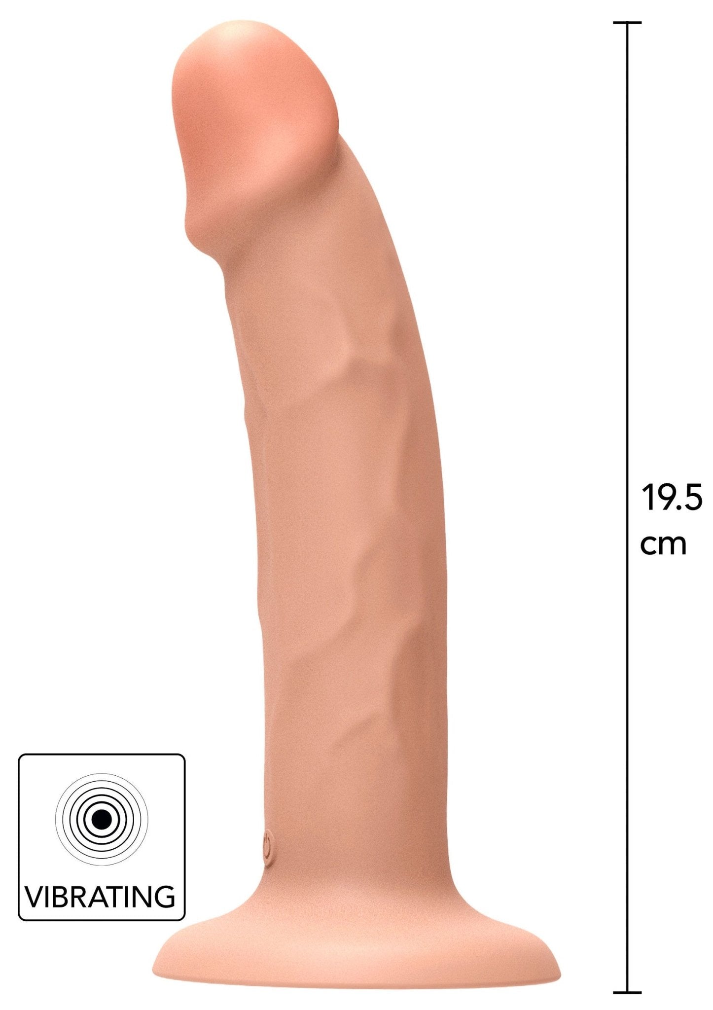Harnas met vibrerende siliconen penis van (19,5CM) - Boldblisstoys