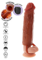 Hydraterende siliconen penishuls met vibratie, 20 cm - Boldblisstoys