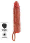 Hydraterende siliconen penishuls met vibratie, 20 cm - Boldblisstoys
