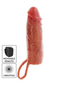 Hydraterende siliconen penissleeve met vibratie, 16 cm - Boldblisstoys