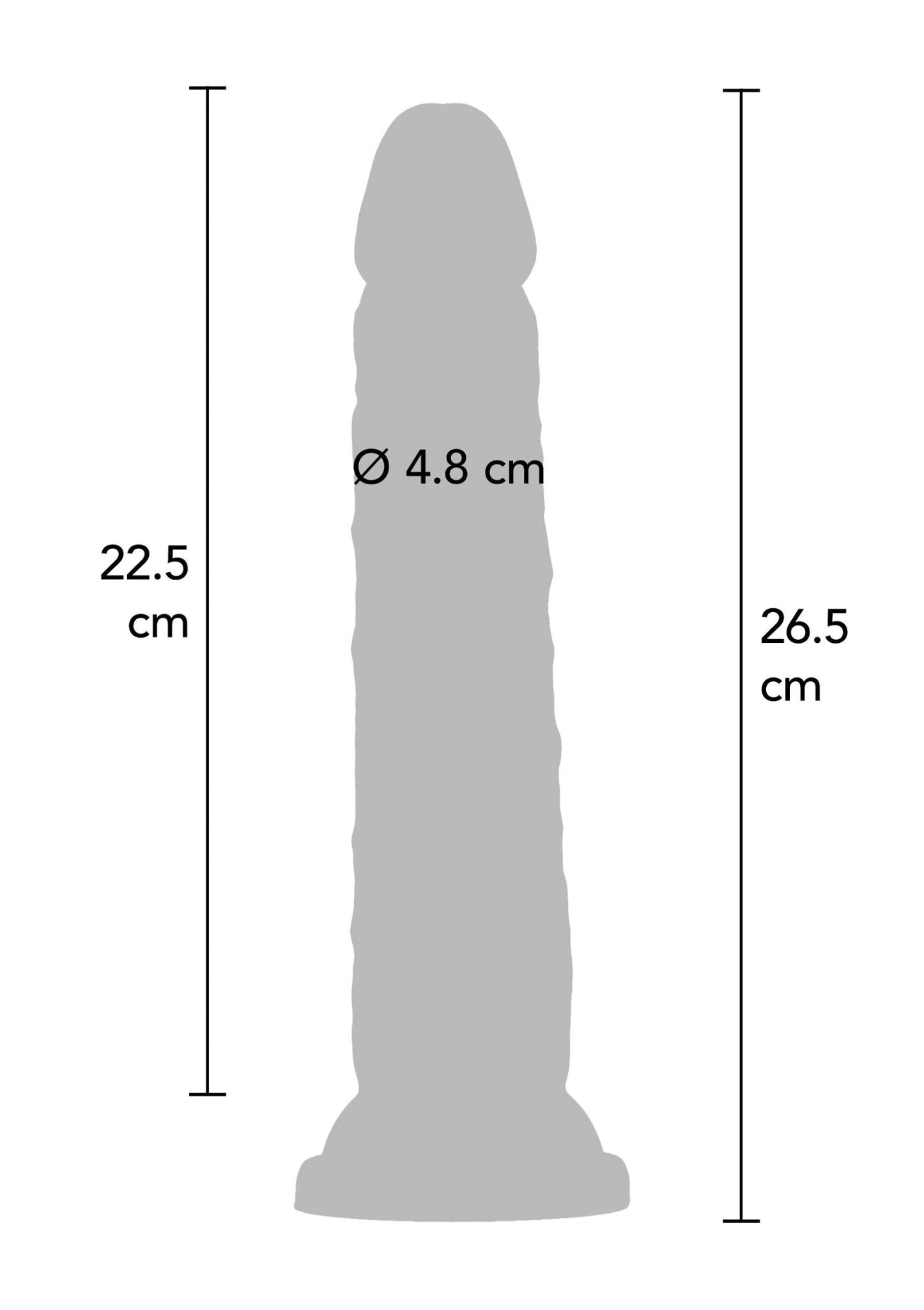 Luxe Dong van TPE met dubbele dichtheid, (26,5 CM) - Boldblisstoys