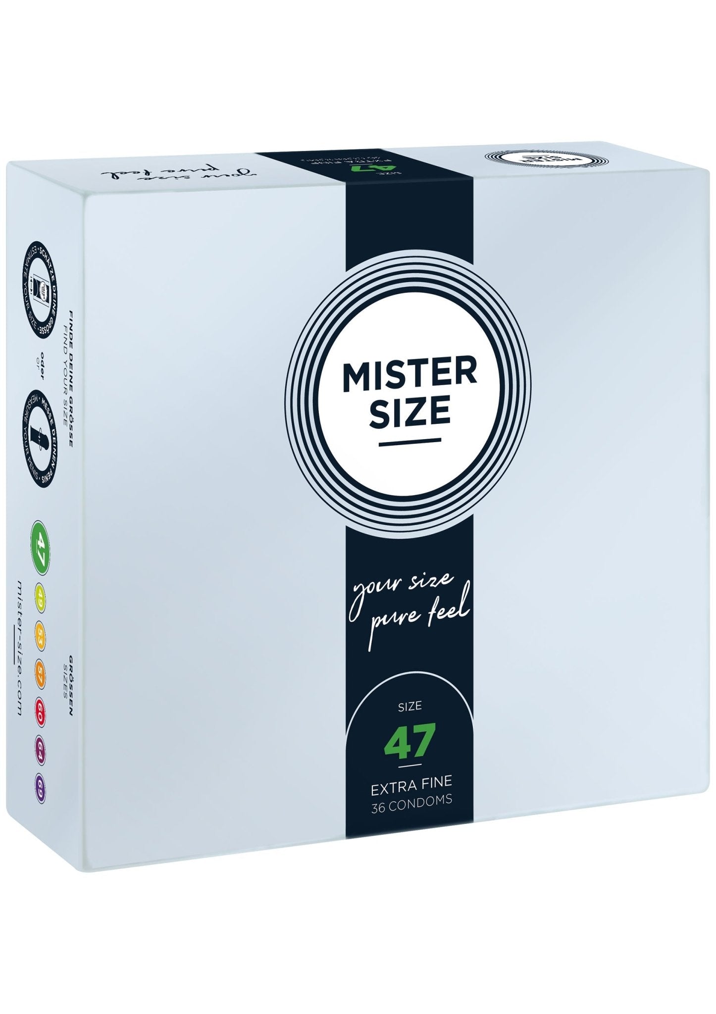 MISTER SIZE 47mm Condooms 36 stuks - Boldblisstoys