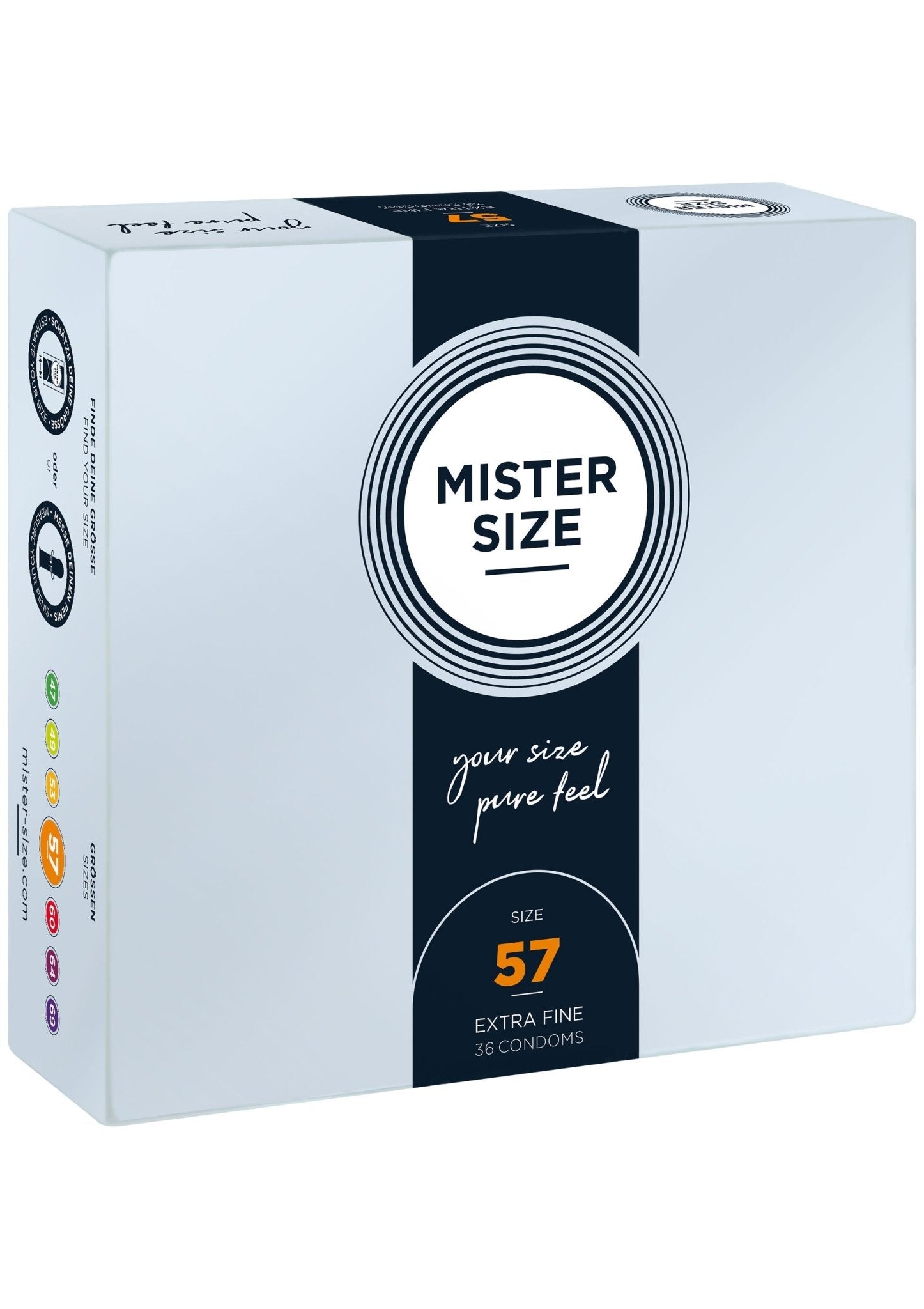 MISTER SIZE 57mm Condooms 36 stuks - Boldblisstoys