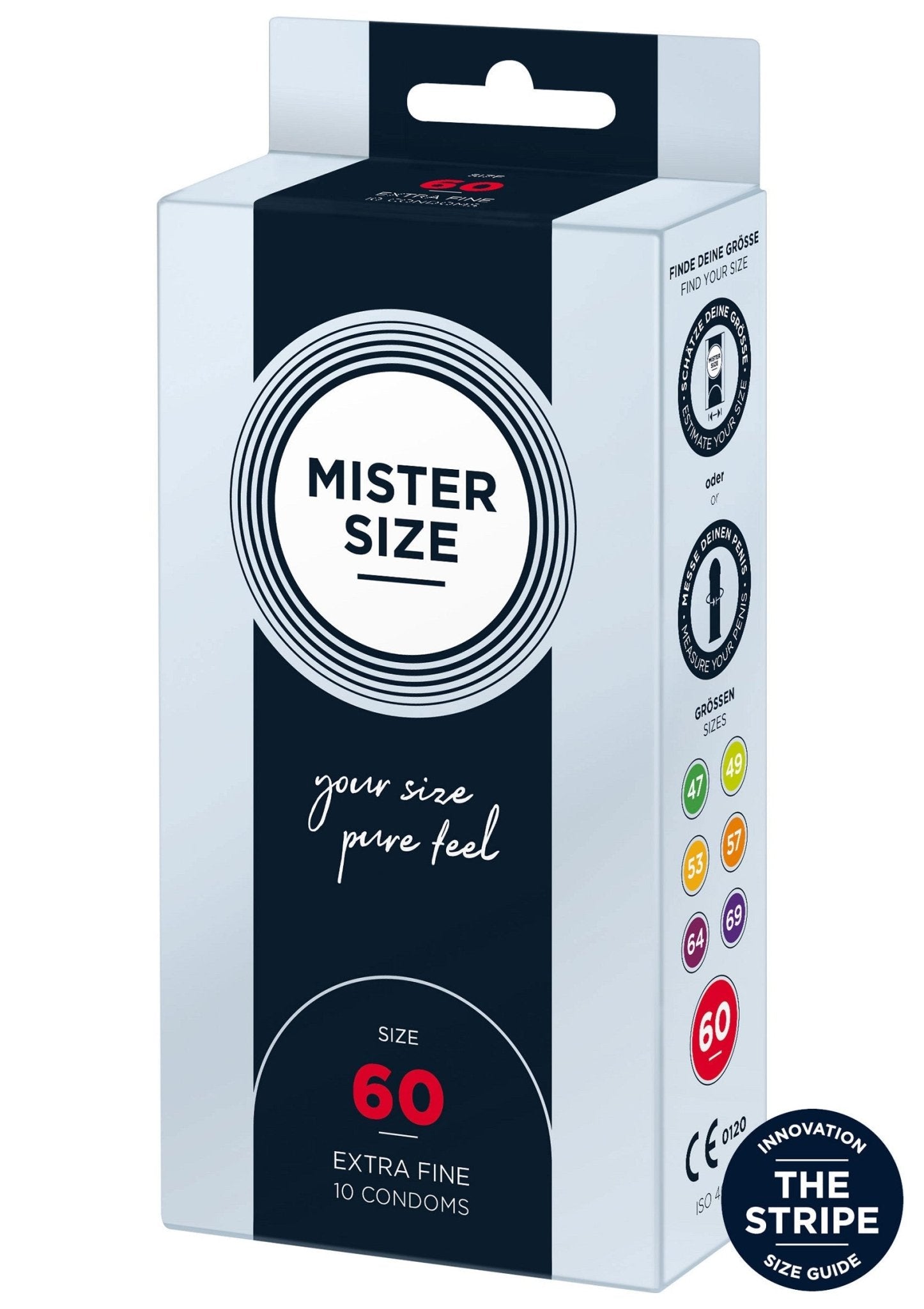 MISTER SIZE 60mm Condooms 10 stuks - Boldblisstoys