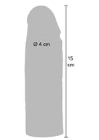 Penishuls van vloeibare siliconen, 15 cm - Boldblisstoys