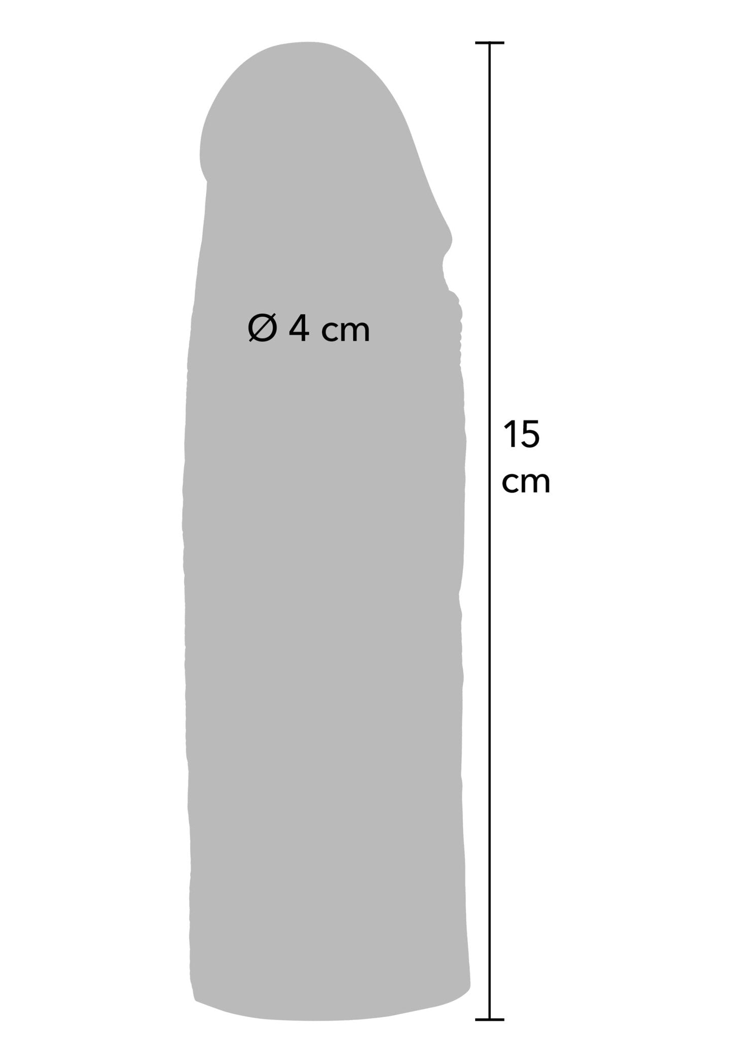 Penishuls van vloeibare siliconen, 15 cm - Boldblisstoys