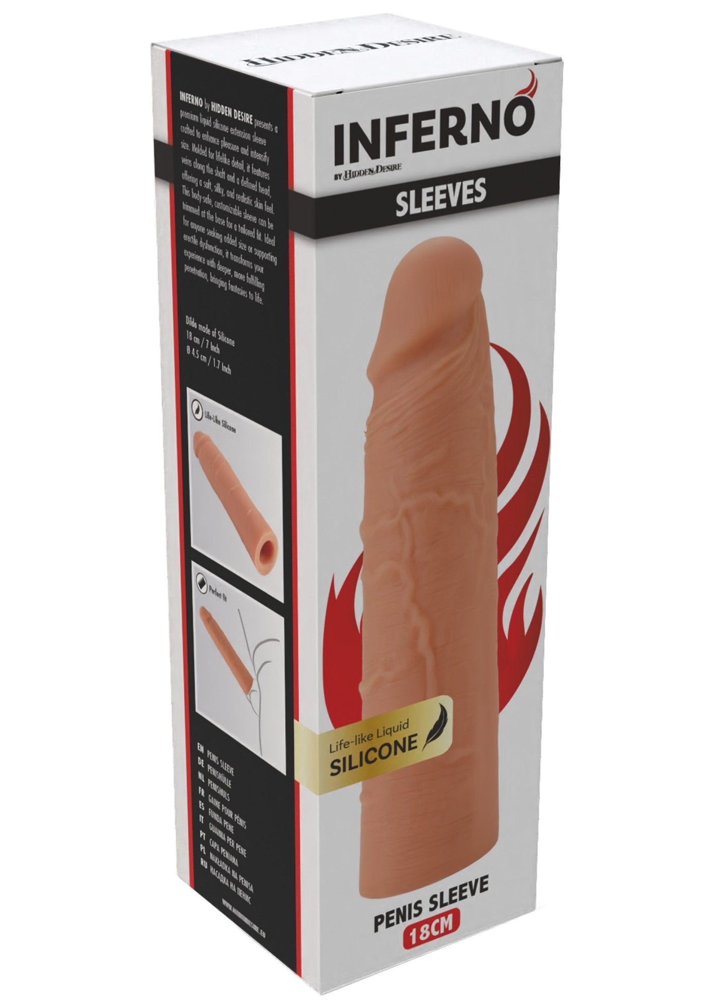 Penishuls van vloeibare siliconen, 18 cm - Boldblisstoys