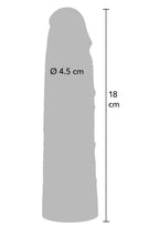 Penishuls van vloeibare siliconen, 18 cm - Boldblisstoys