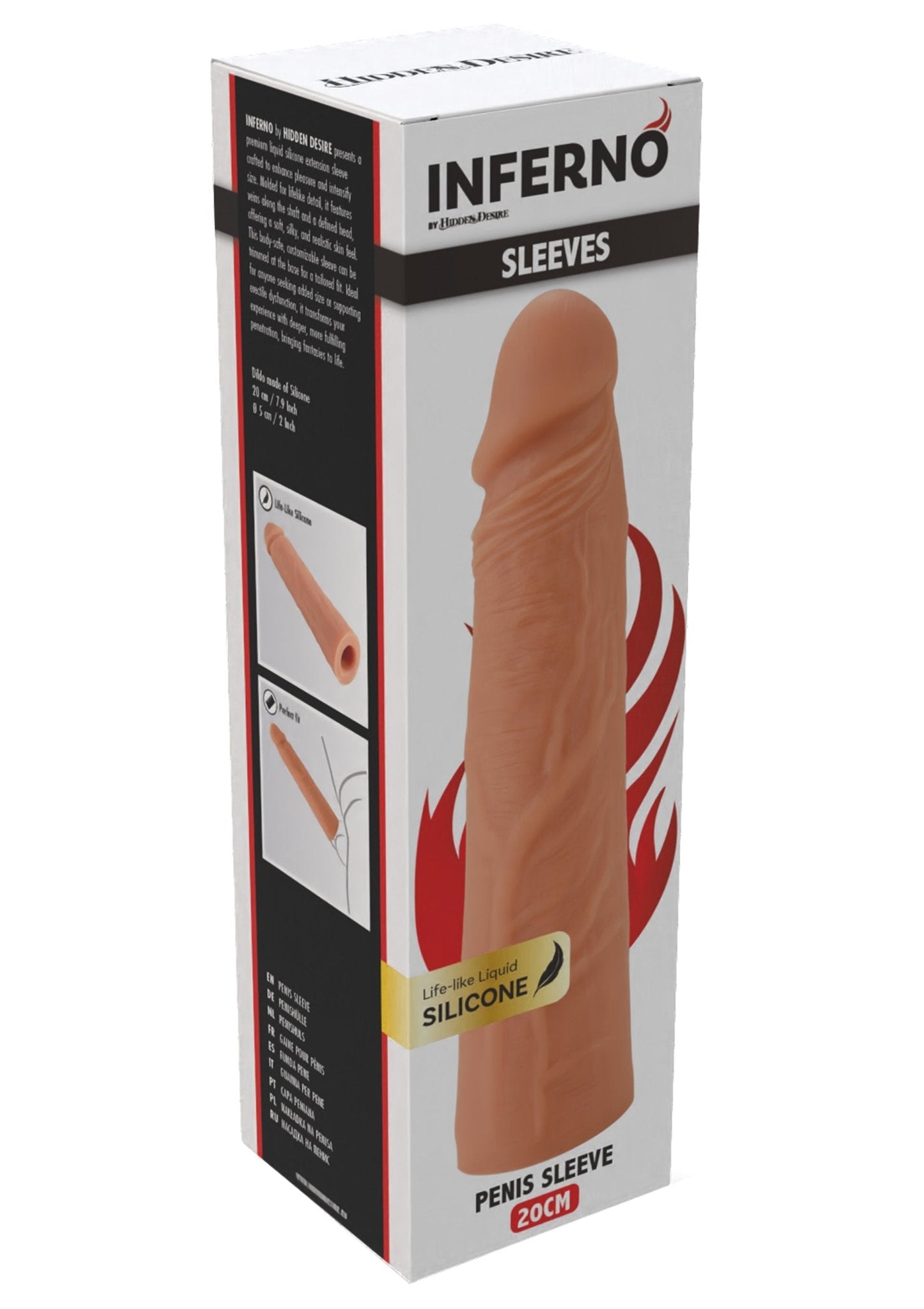 Penishuls van vloeibare siliconen, 20 cm - Boldblisstoys