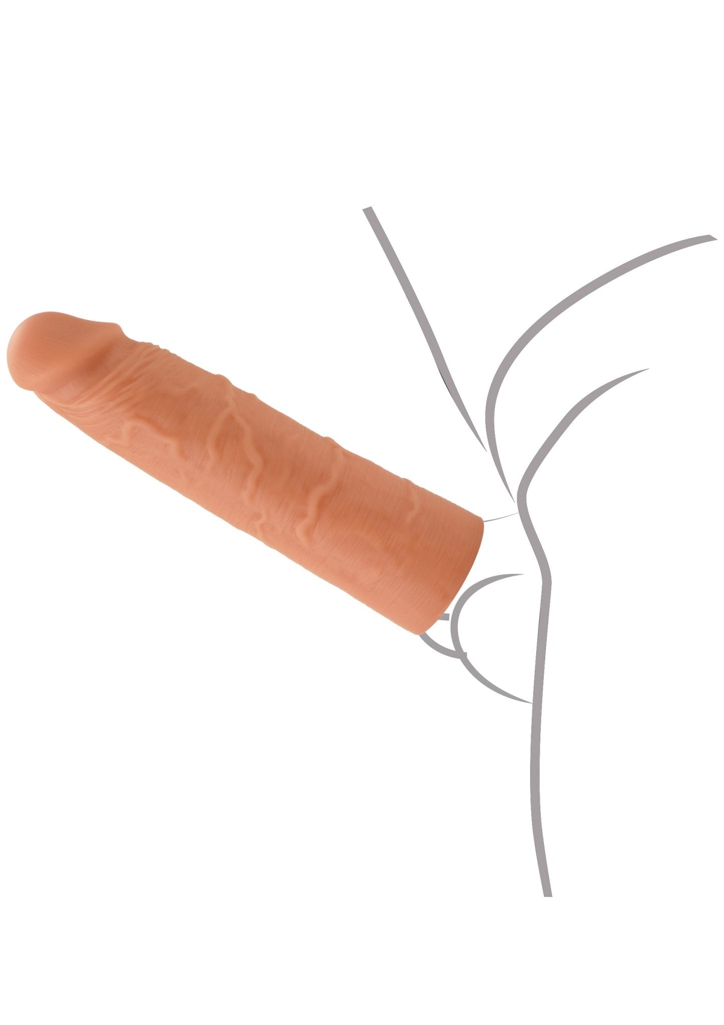 Penishuls van vloeibare siliconen, 20 cm - Boldblisstoys