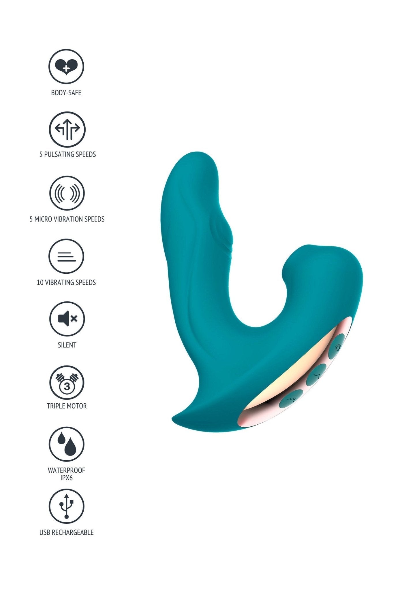 Stimulator voor de vibratie van eeuwige liefde - Boldblisstoys
