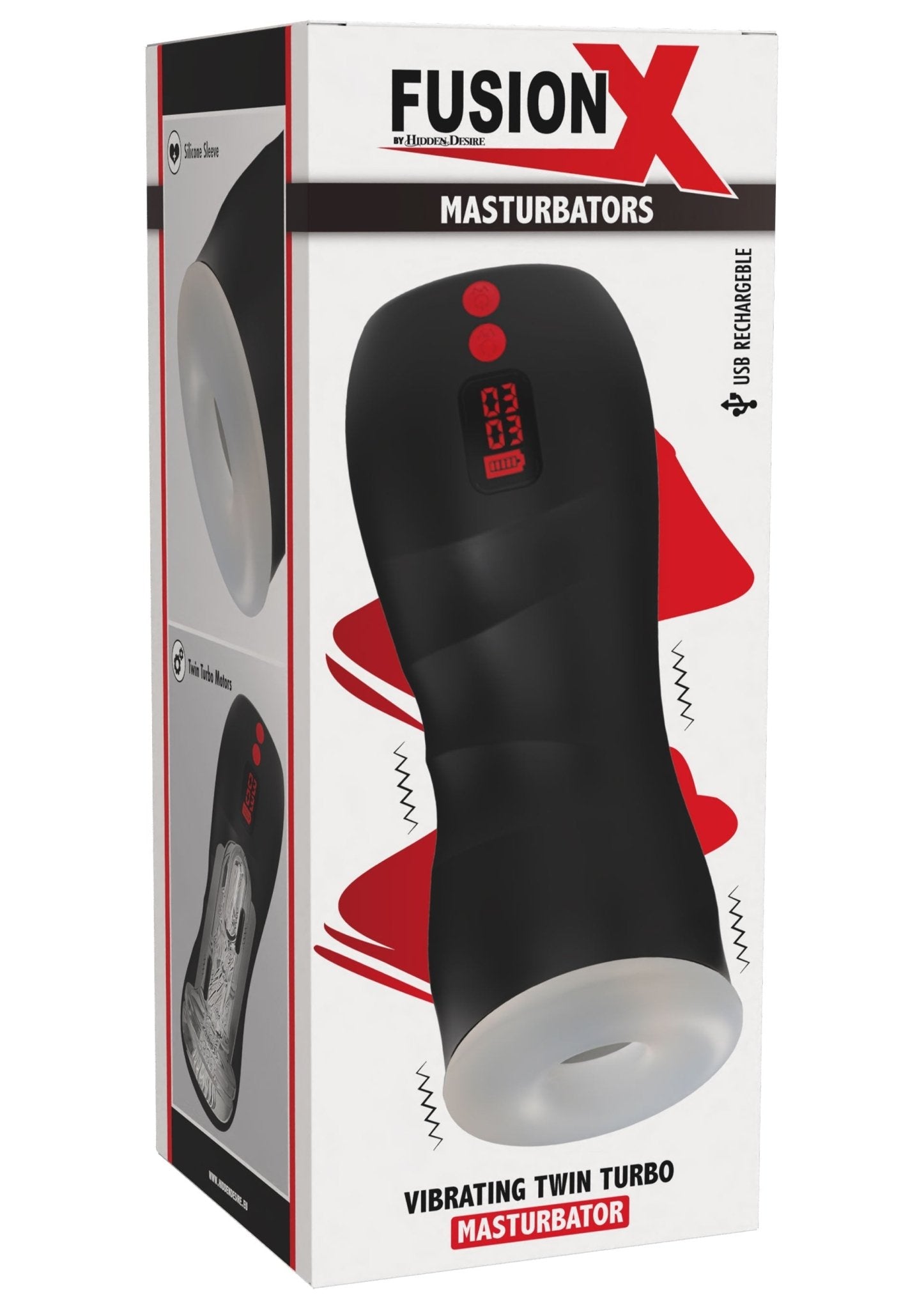 Vibrerende Twin Turbo Masturbator - Boldblisstoys