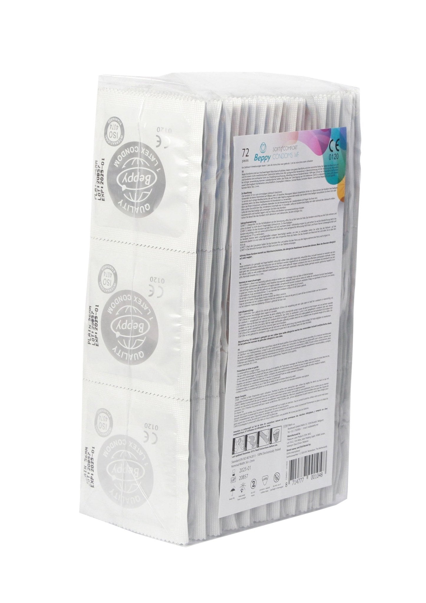 Witte condooms, 72 stuks - Boldblisstoys
